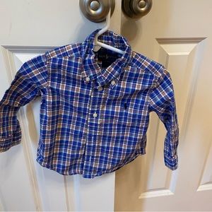 Ralph Lauren little boys plaid button down dress shirt. 18 months. See photos